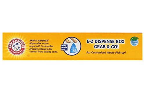 150-Pack, Blue Easy Tie Waste Bags