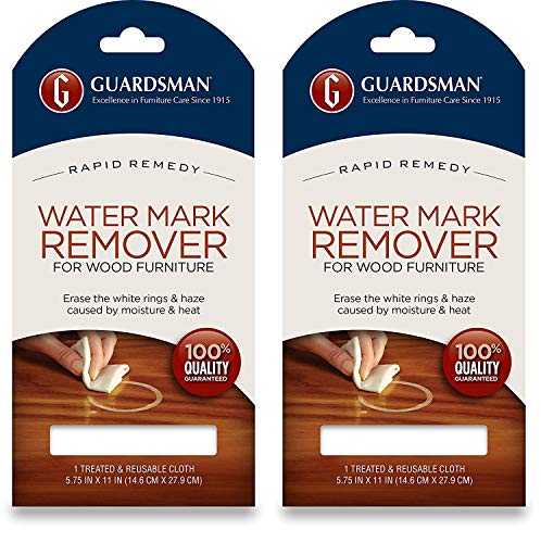 Guardsman Water Mark Remover Cloth - Erase White Rings & Haze Caused by Moisture and Heat-2-Pack