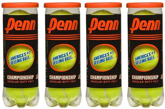 PENN Championship regular-duty tennis balls 4 can bundle