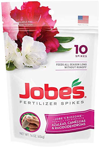 Jobe's Azalea, Camellia & Rhododendron Fertilizer Spikes, 10 Spikes, 4 Pack