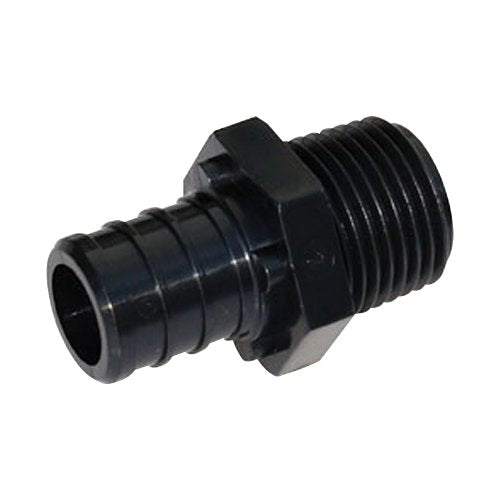 SharkBite UP120A PEX Straight Connector, 1/2" x 1/2", Black