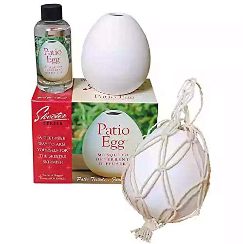 Patio Egg with Skeeter Screen Mosquito & Insect Deterrent - Set of 2 Diffusers With Essential Oils