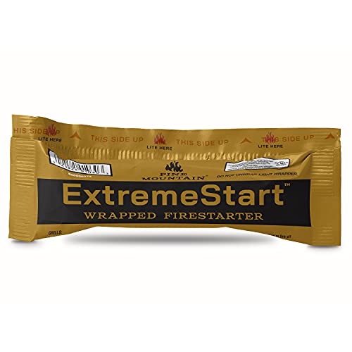 Pine Mountain ExtremeStart Wrapped Starters, 12 Starts Firestarter Log for Campfire/Fireplace/Wood Stove, Fire Pit, Indoor&Outdoor Use