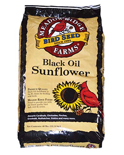 Meadow Ridge Farms Black Oil Sunflower Bird Seed, 10-Pound Bag