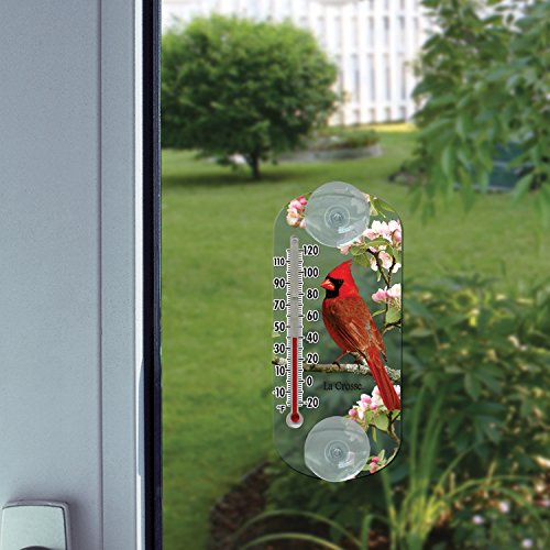 LaCrosse La Crosse 204-1081 8 Inch Traditional Thermometer with Cardinal Design, 8"